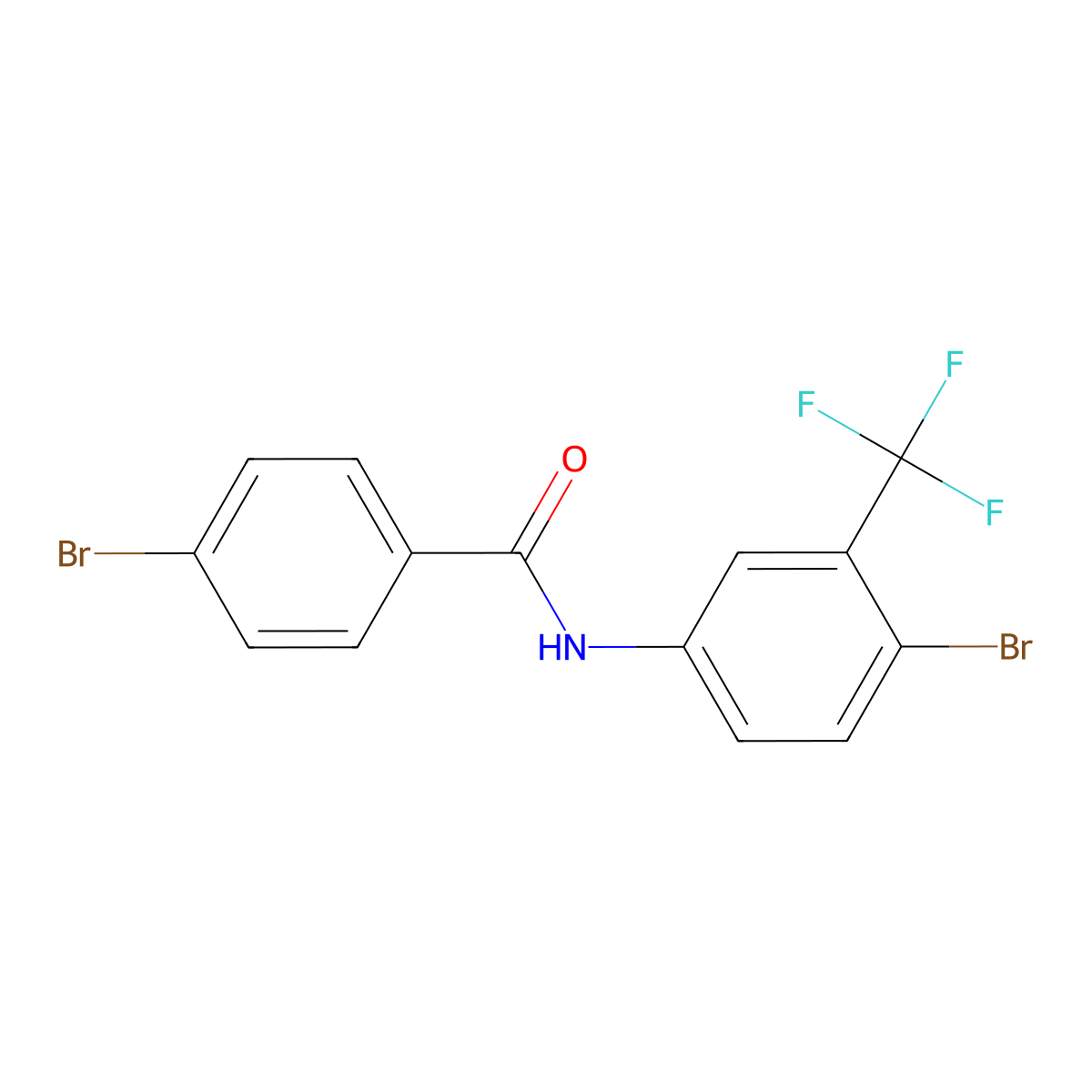 4-bromo-N-[4-bromo-3-(trifluoromethyl)phenyl]benzamide molecular structure, CAS 56661-24-6