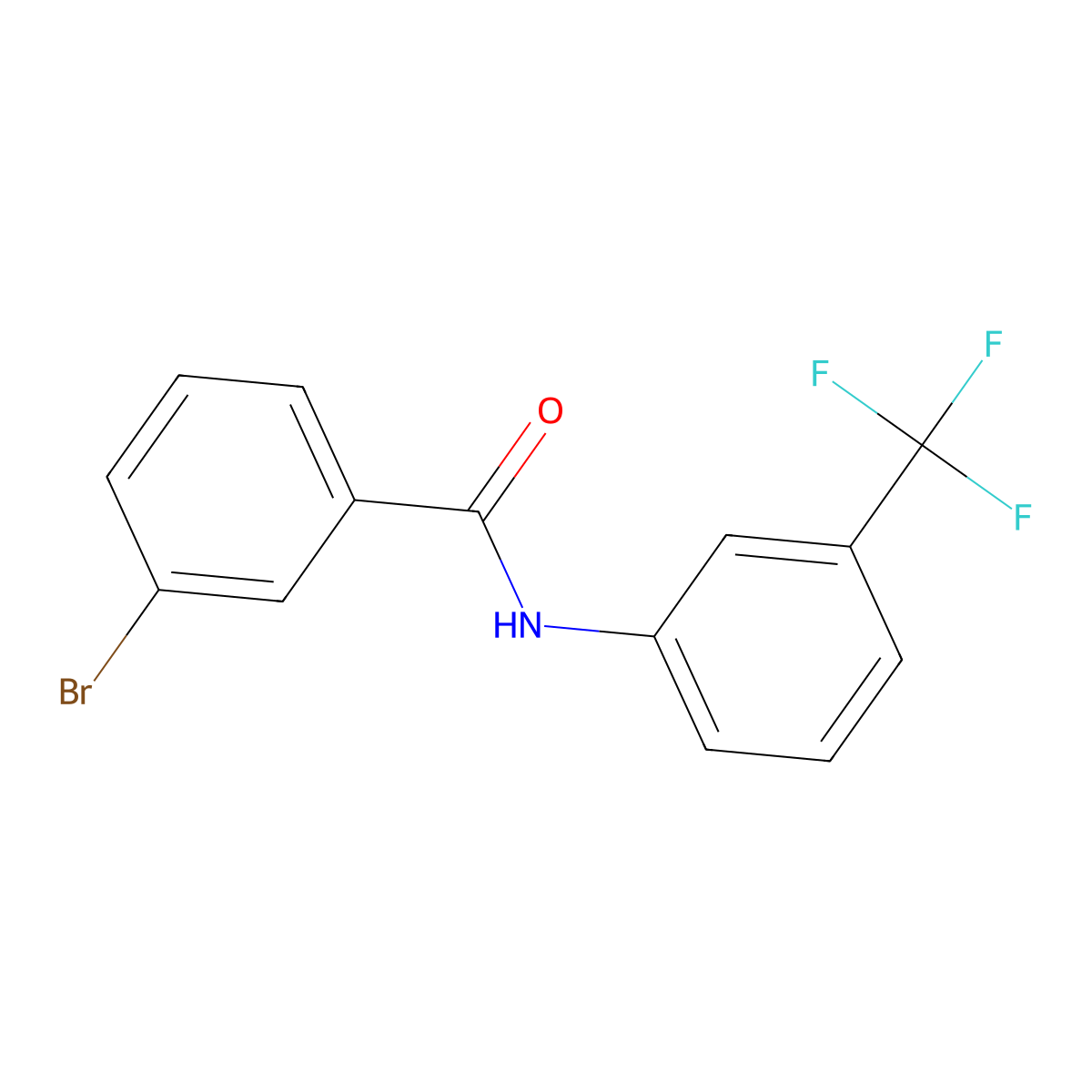 3-Bromo-3'-(trifluoromethyl)benzanilide molecular structure, CAS 56661-33-7