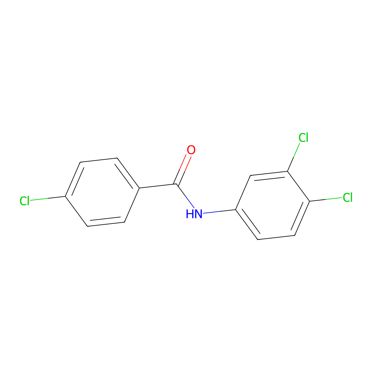 3',4,4'-Trichlorobenzanilide molecular structure, CAS 56661-50-8