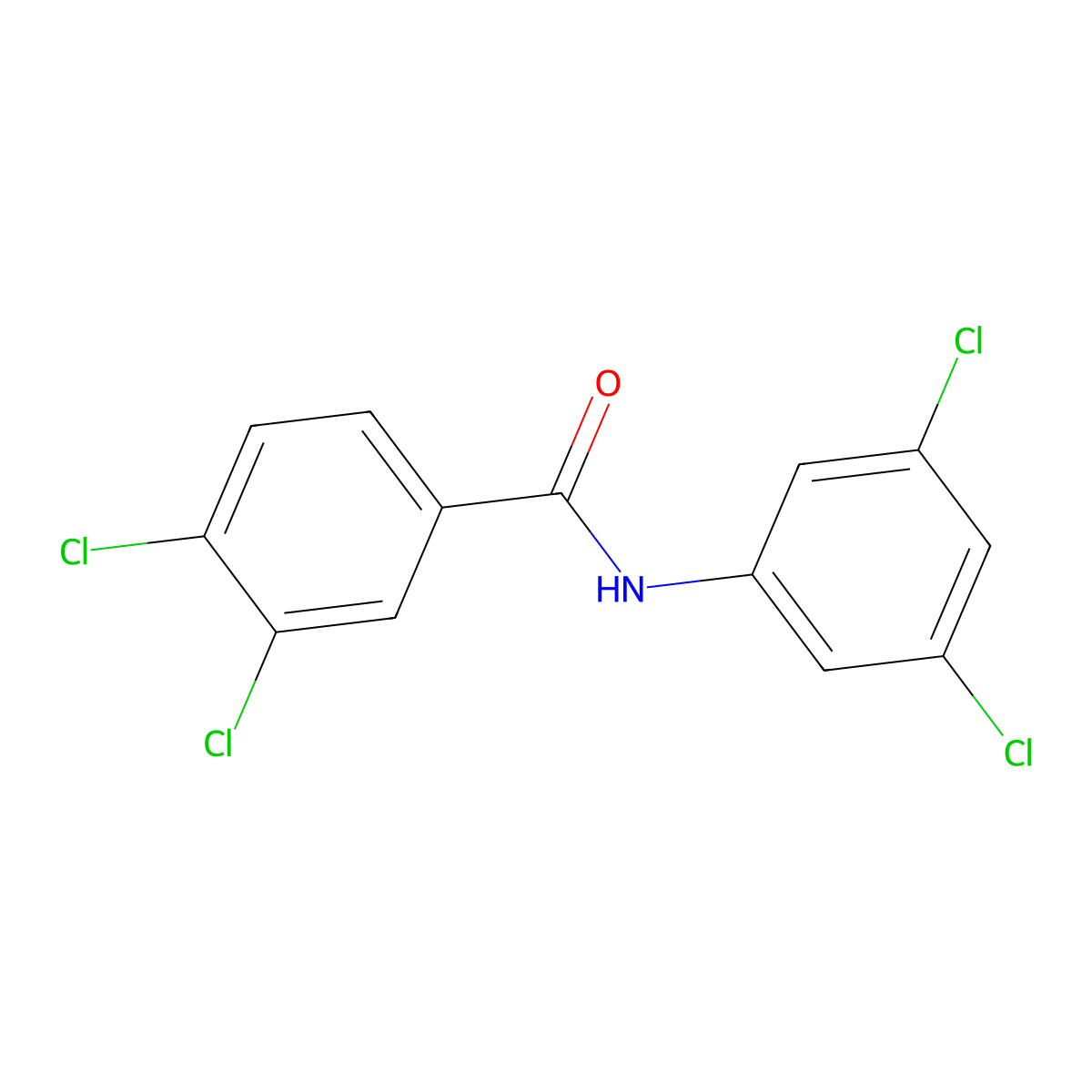 3,3',4,5'-Tetrachlorobenzanilide molecular structure, CAS 56661-52-0