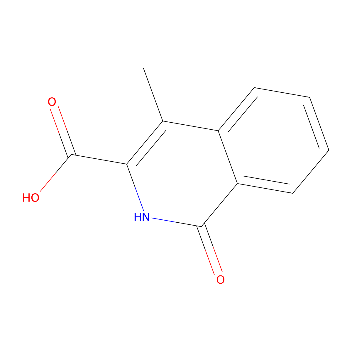 4-Methyl-1-oxo-1,2-dihydroisoquinoline-3-carboxylic acid molecular structure, CAS 56661-82-6