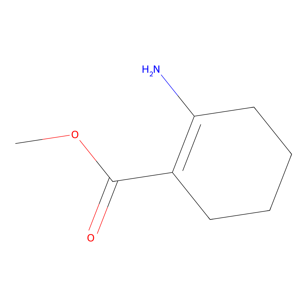 methyl 2-AMINO-1-CYCLOHEXENE-1-CARBOXYLATE molecular structure, CAS 56661-88-2