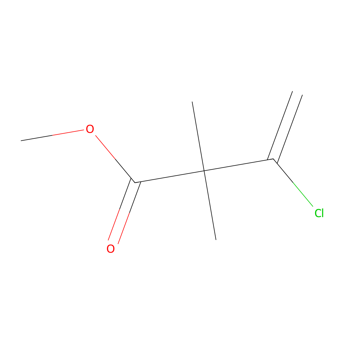 Methyl 3-chloro-2,2-dimethylbut-3-enoate molecular structure, CAS 56663-74-2