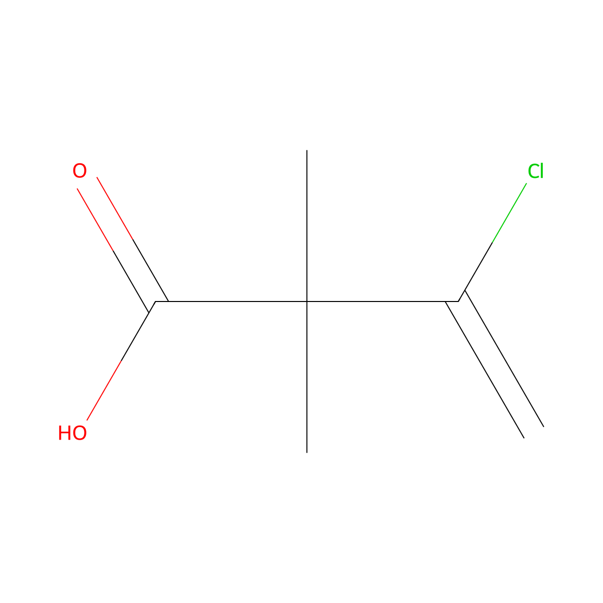 3-Chloro-2,2-dimethylbut-3-enoic acid molecular structure, CAS 56663-75-3