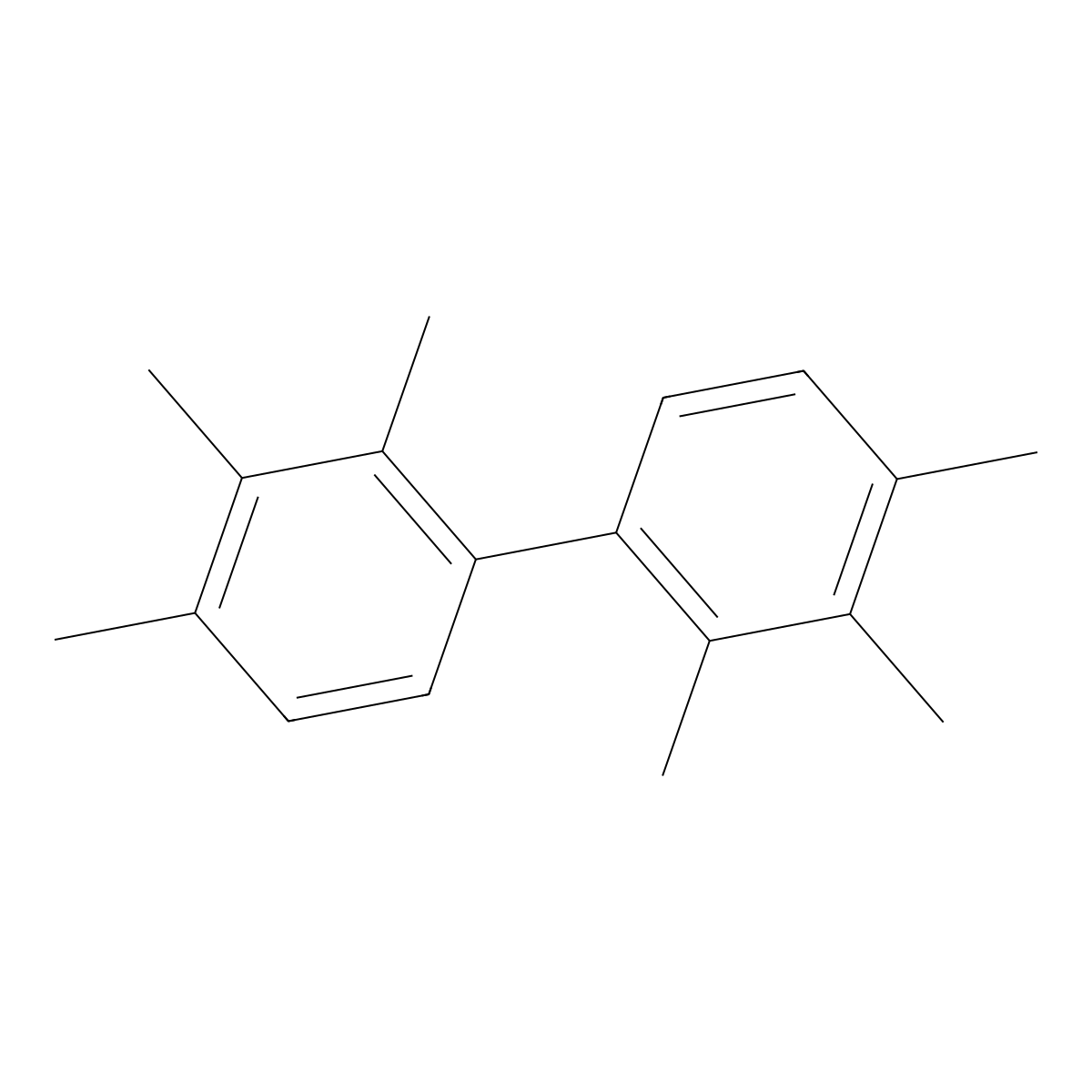 Hexamethylbiphenyl molecular structure, CAS 56667-01-7