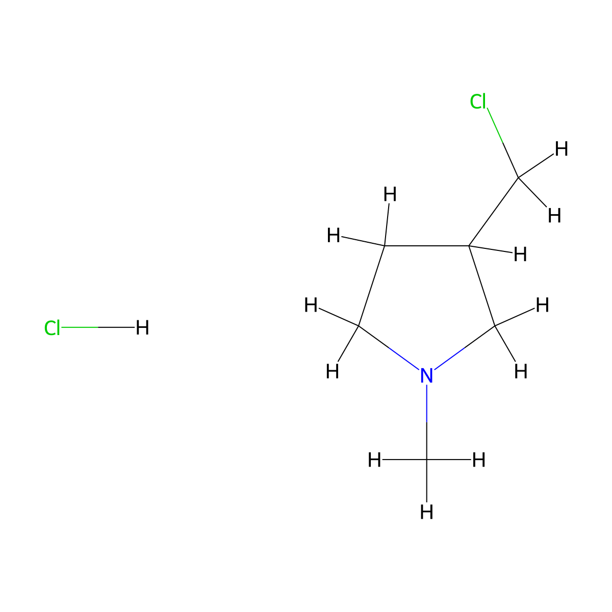 3-(Chloromethyl)-1-methylpyrrolidine hydrochloride molecular structure, CAS 56669-84-2