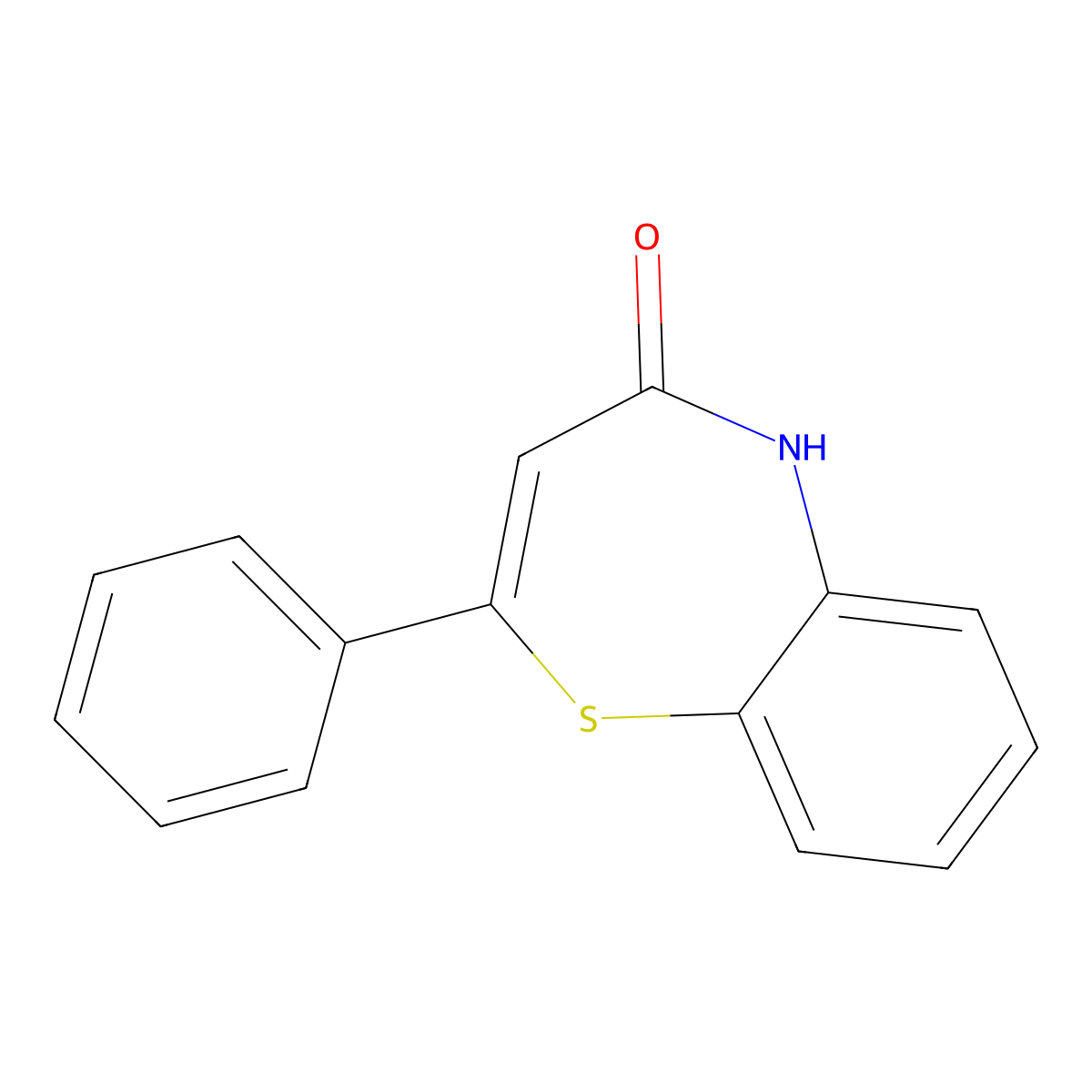 2-Phenyl-1,5-benzothiazepin-4-one molecular structure, CAS 5667-03-8