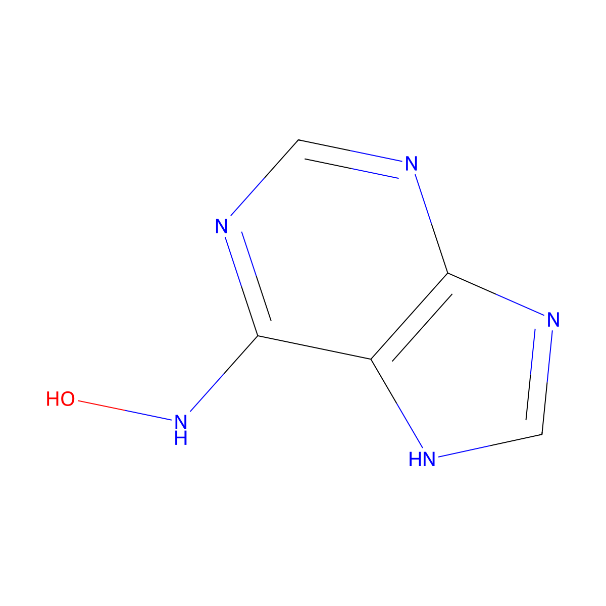 6-Hydroxyaminopurine molecular structure, CAS 5667-20-9