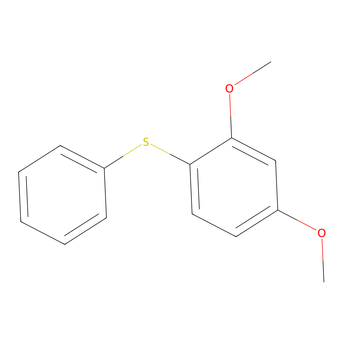 2,4-Dimethoxy-1-(phenylsulfanyl)benzene molecular structure, CAS 5667-52-7