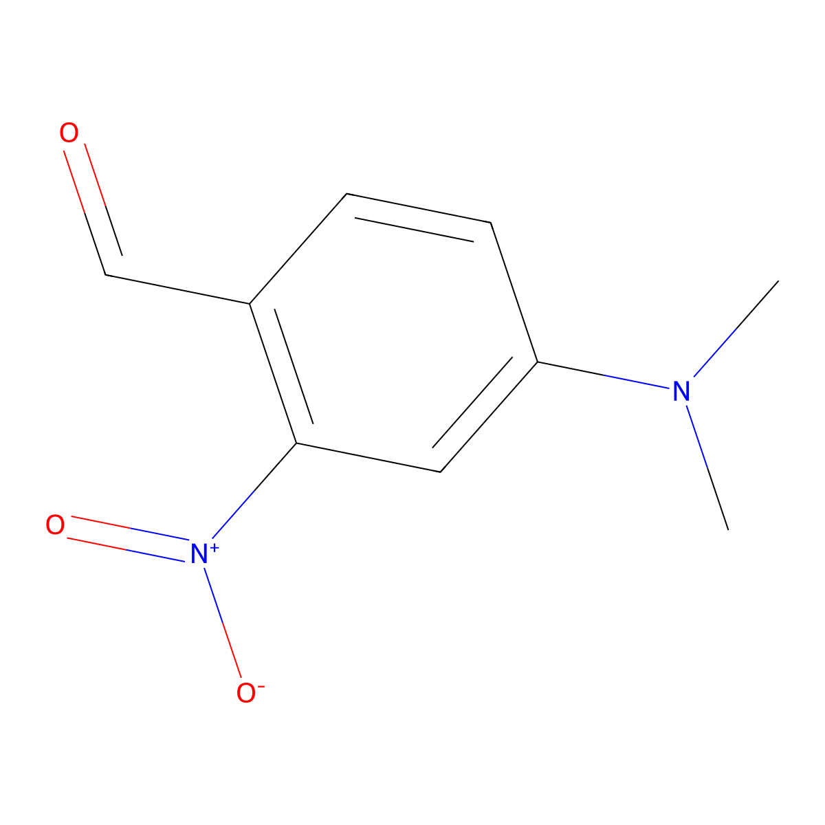 4-Dimethylamino-2-nitrobenzaldehyde molecular structure, CAS 56670-20-3