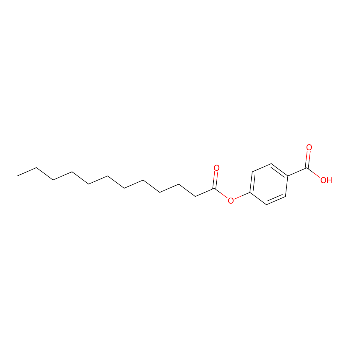 4-(Dodecanoyloxy)benzoic acid molecular structure, CAS 56670-30-5