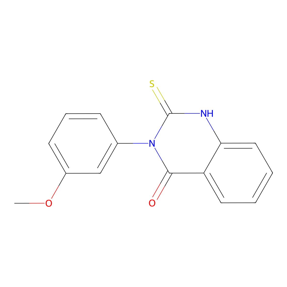 2-Mercapto-3-(3-methoxy-phenyl)-3h-quinazolin-4-one molecular structure, CAS 56671-19-3