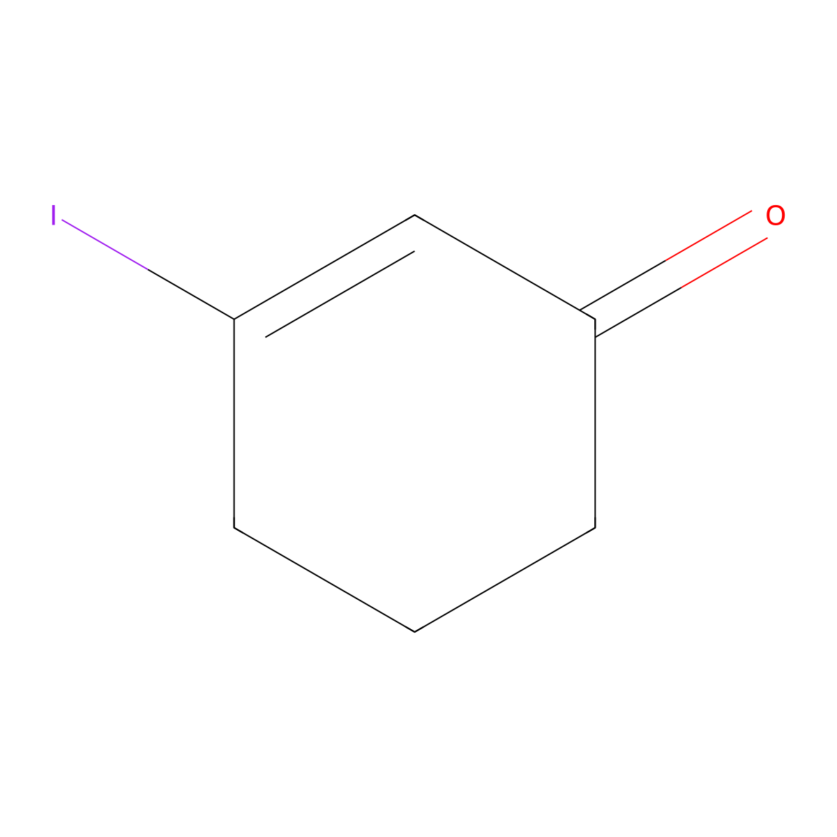 2-Cyclohexen-1-one, 3-iodo- molecular structure, CAS 56671-82-0