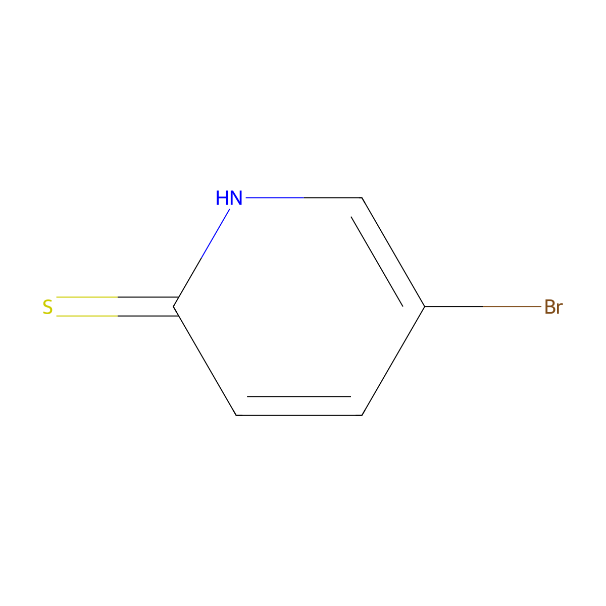 5-Bromopyridine-2(1H)-thione molecular structure, CAS 56673-34-8