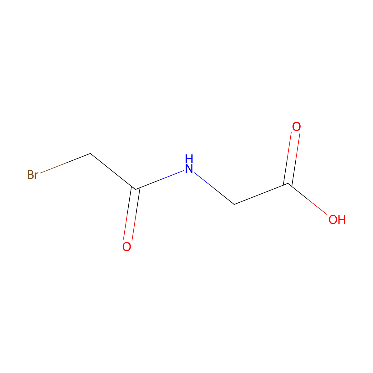 N-(Bromoacetyl)glycine molecular structure, CAS 56674-21-6