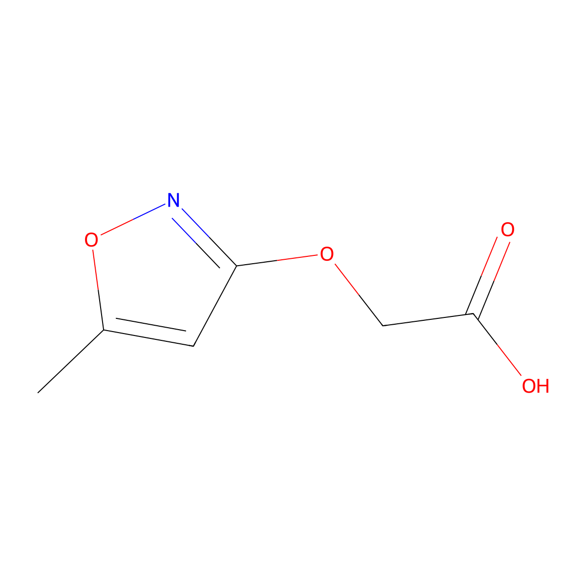 2-[(5-Methyl-1,2-oxazol-3-yl)oxy]acetic acid molecular structure, CAS 56674-48-7