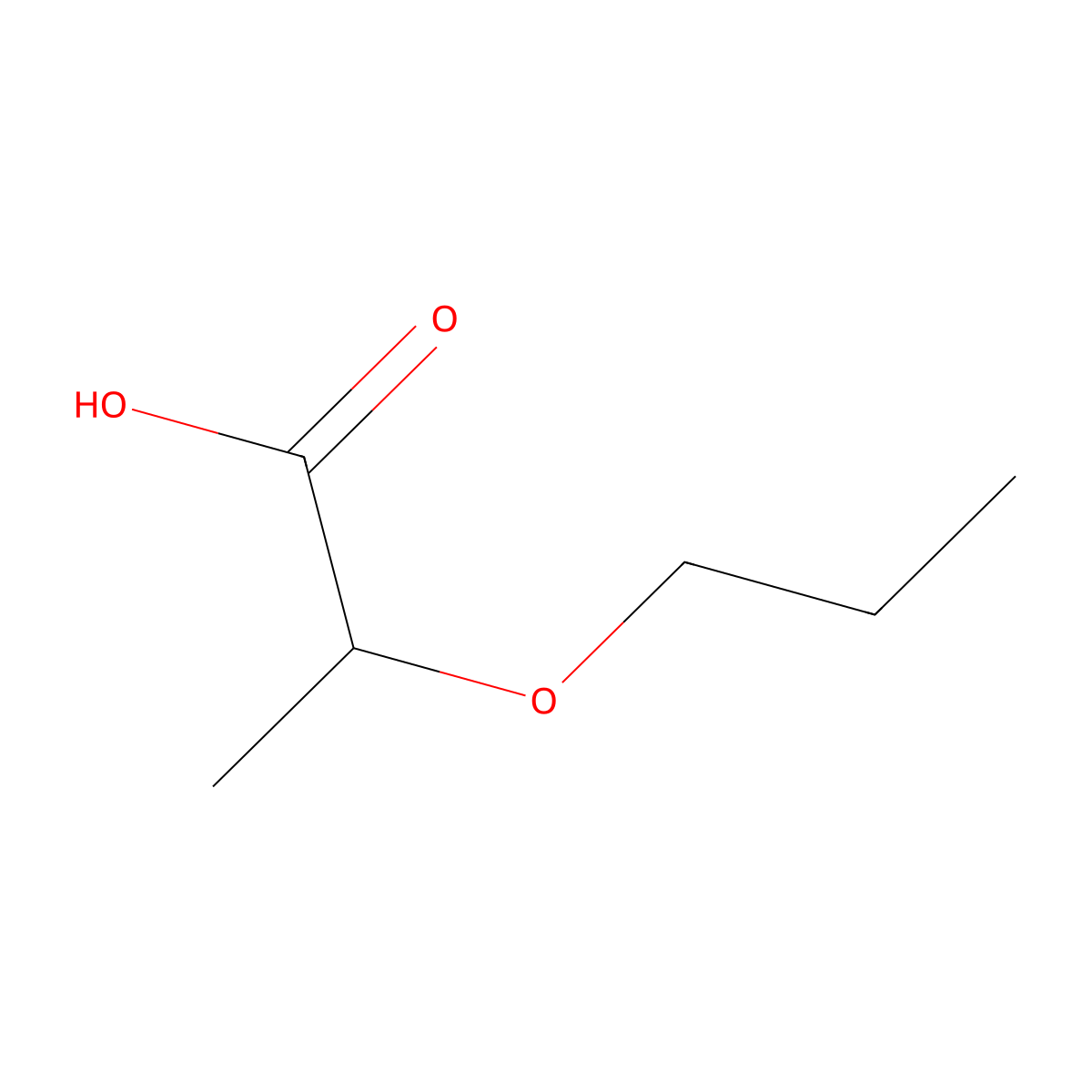 2-Propoxypropanoic acid molecular structure, CAS 56674-67-0