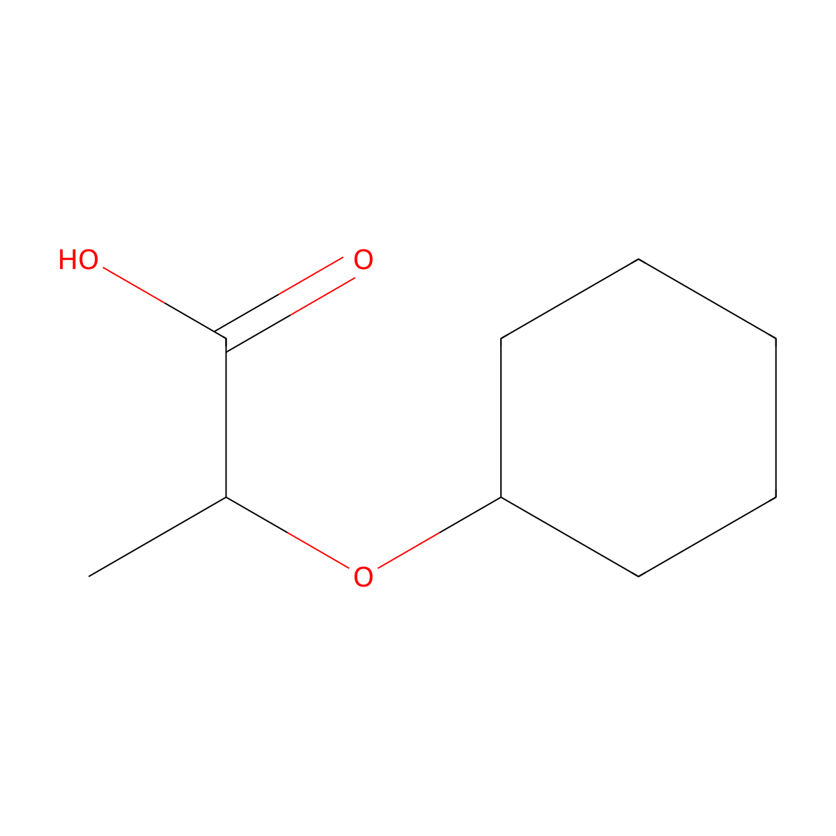 2-(Cyclohexyloxy)propanoic acid molecular structure, CAS 56674-68-1