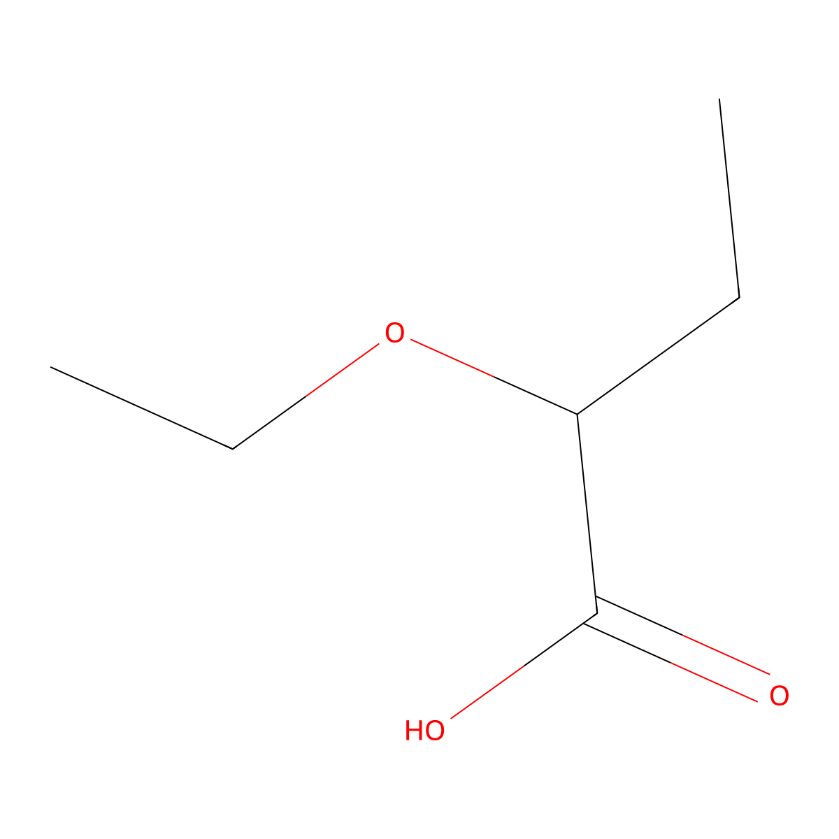 2-Ethoxybutanoic acid molecular structure, CAS 56674-70-5