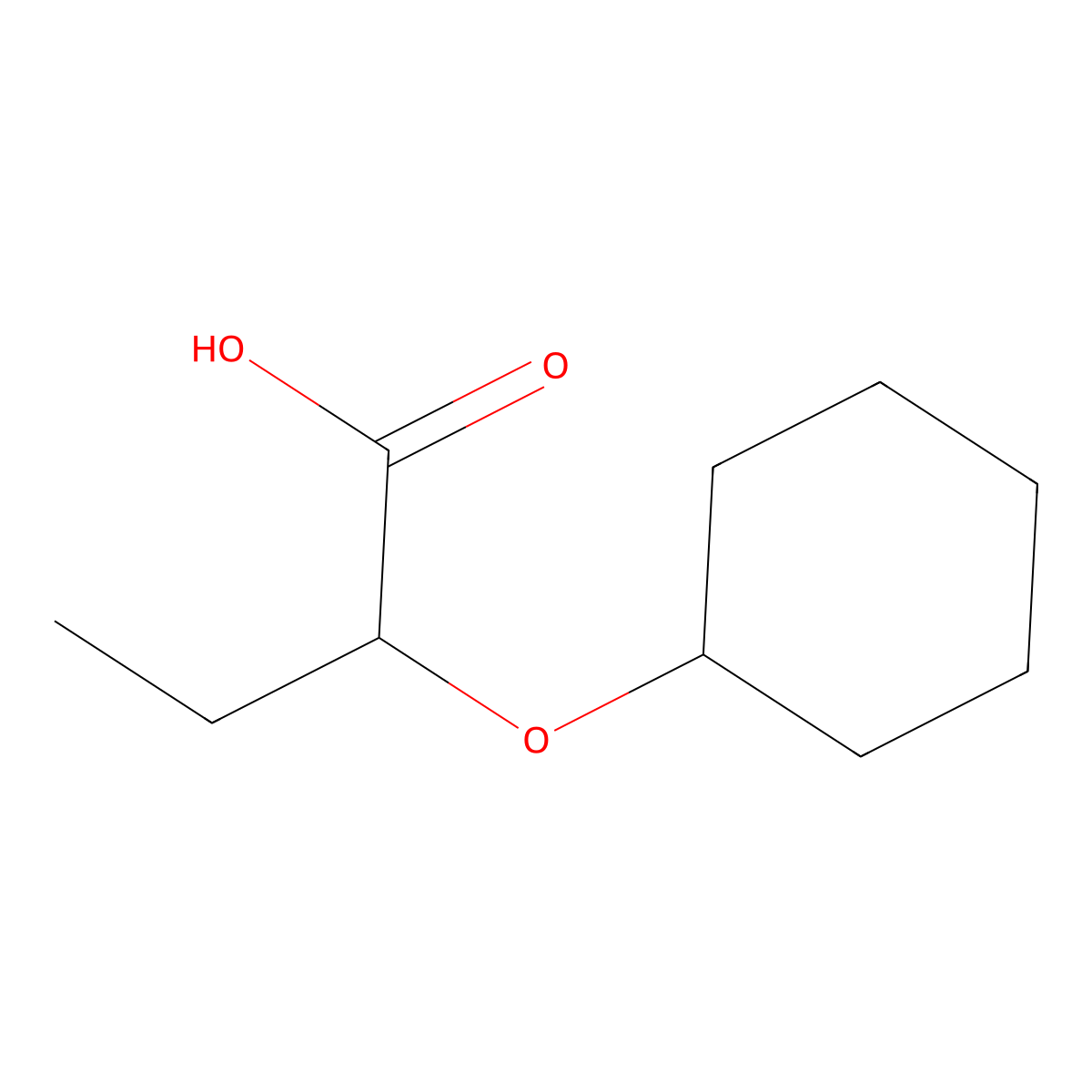2-(Cyclohexyloxy)butanoic acid molecular structure, CAS 56674-73-8