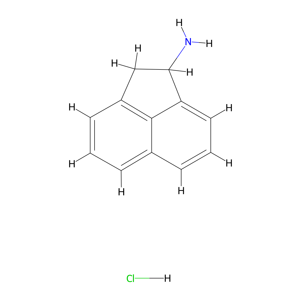 1,2-Dihydroacenaphthylen-1-amine hydrochloride molecular structure, CAS 5668-66-6