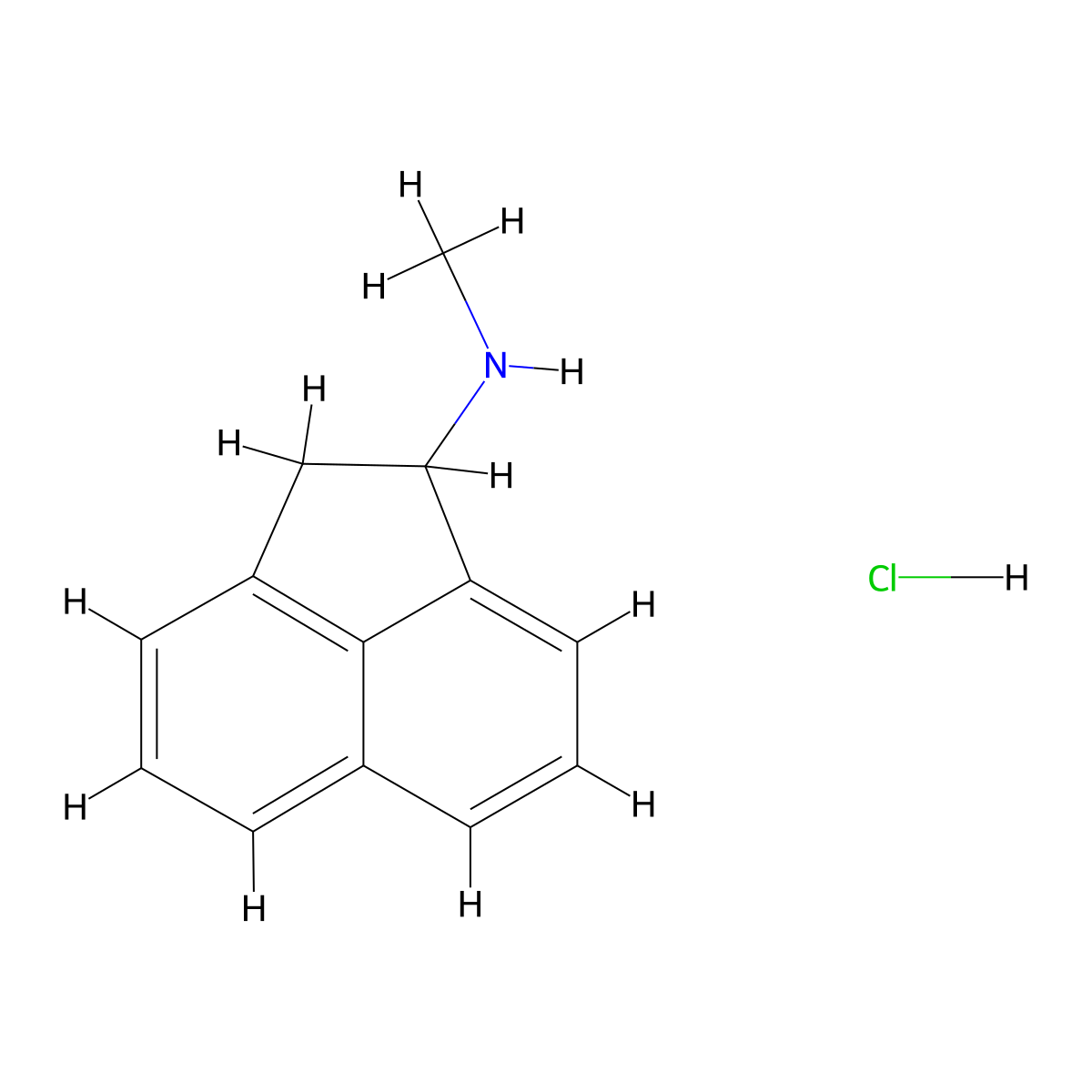 N-methyl-1,2-dihydroacenaphthylen-1-amine hydrochloride molecular structure, CAS 5668-68-8
