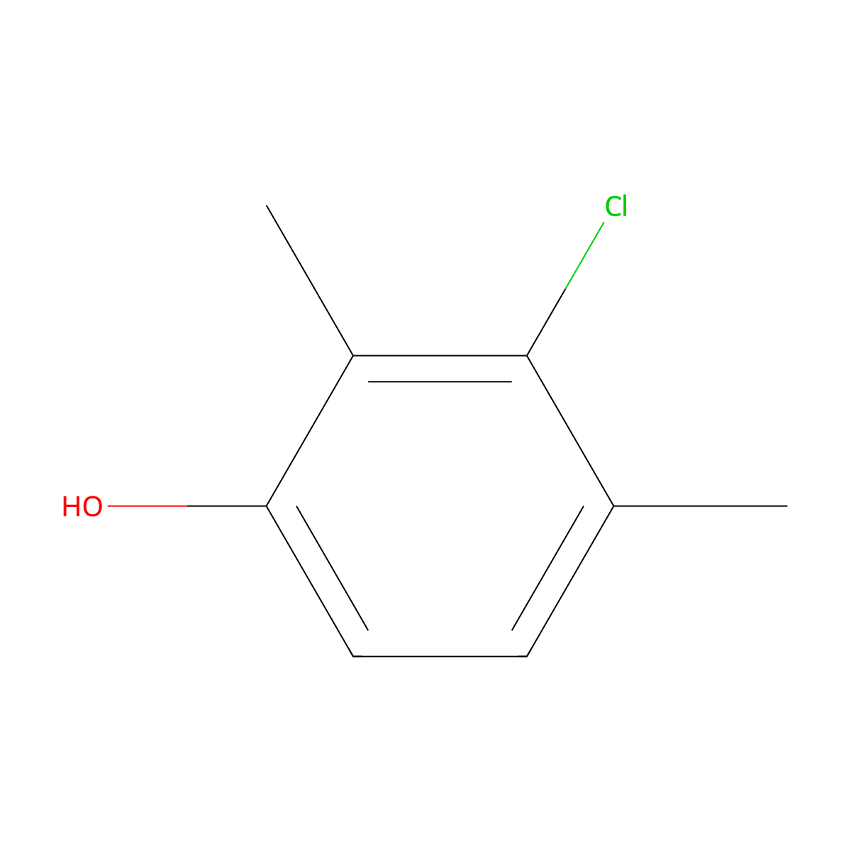 3-Chloro-2,4-dimethylphenol molecular structure, CAS 56680-84-3