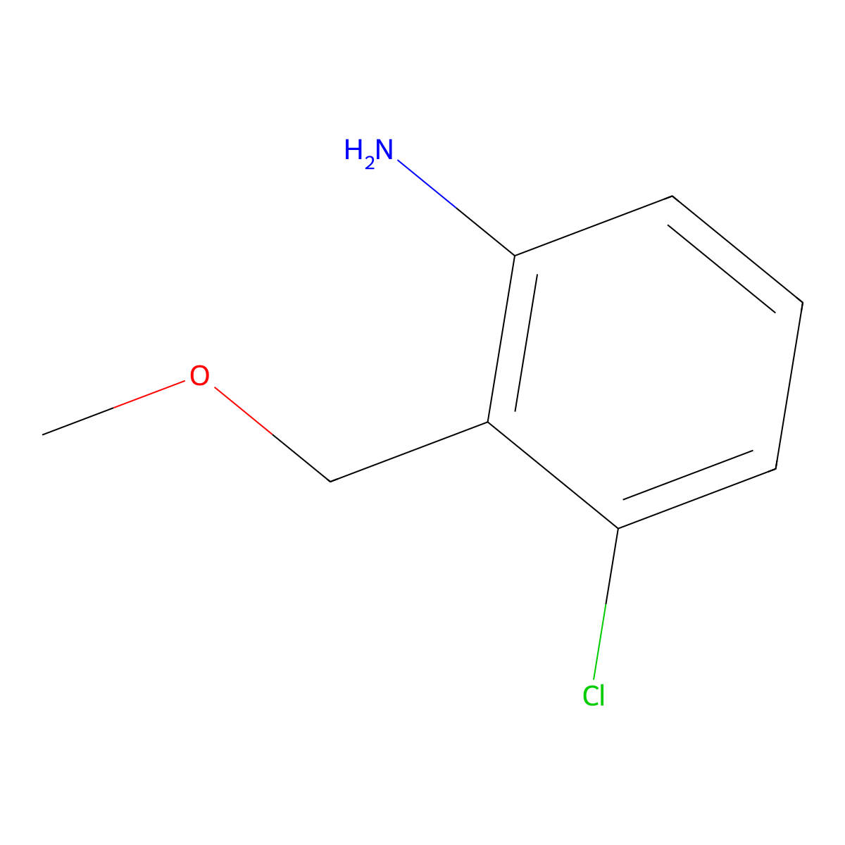 3-Chloro-2-(methoxymethyl)aniline molecular structure, CAS 56680-97-8