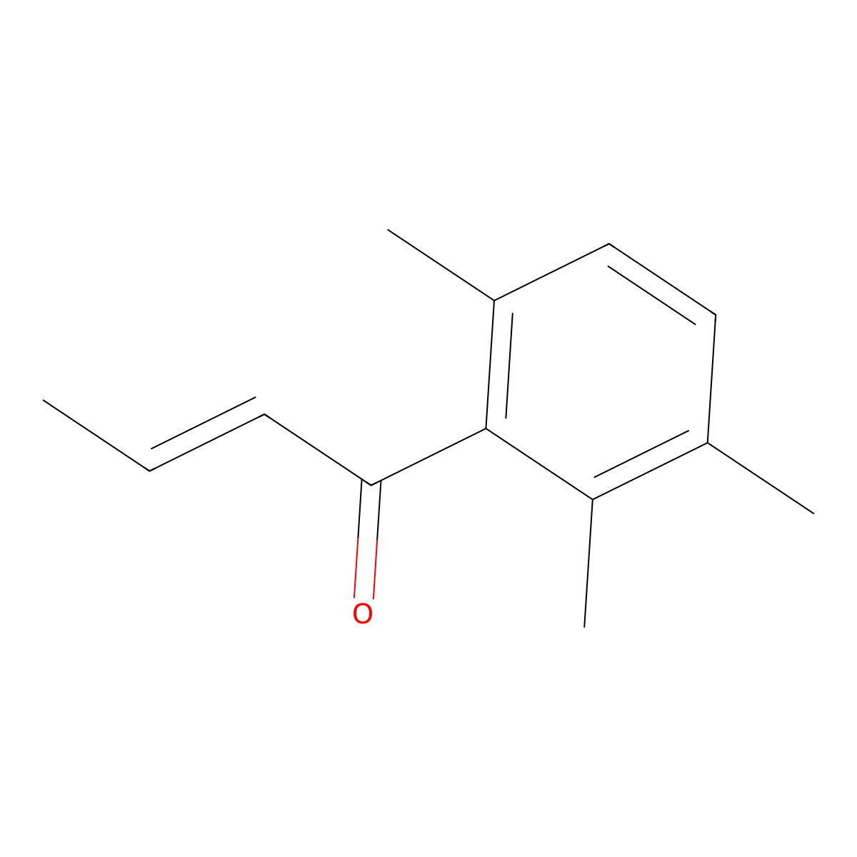 1-(2,3,6-Trimethylphenyl)-2-buten-1-one molecular structure, CAS 56681-01-7