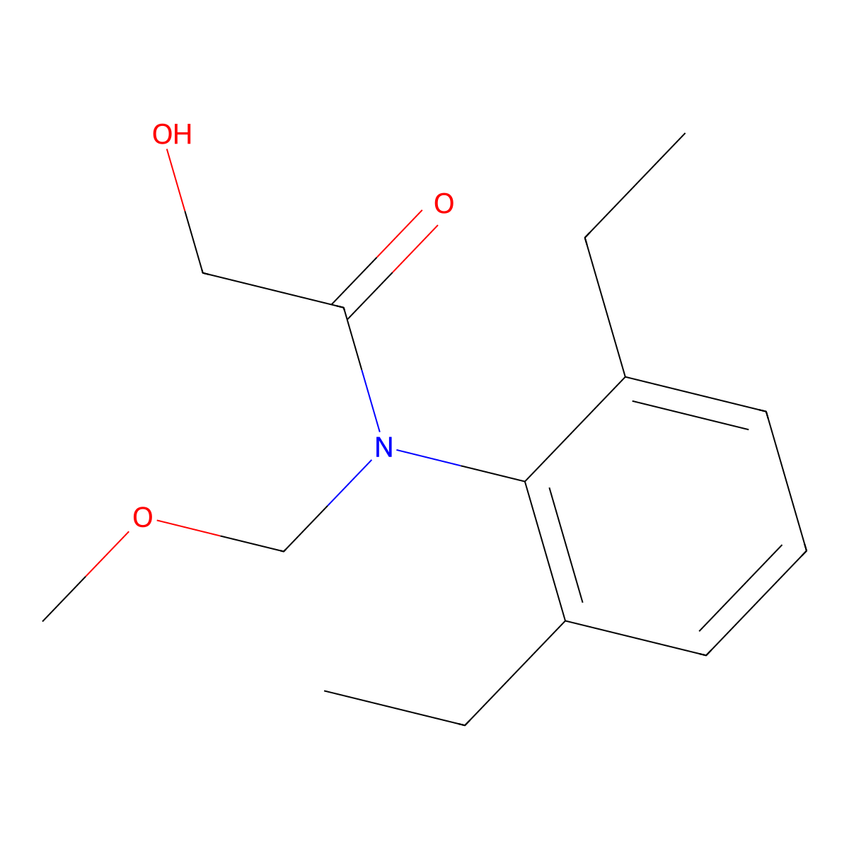 Hydroxyalachlor molecular structure, CAS 56681-55-1