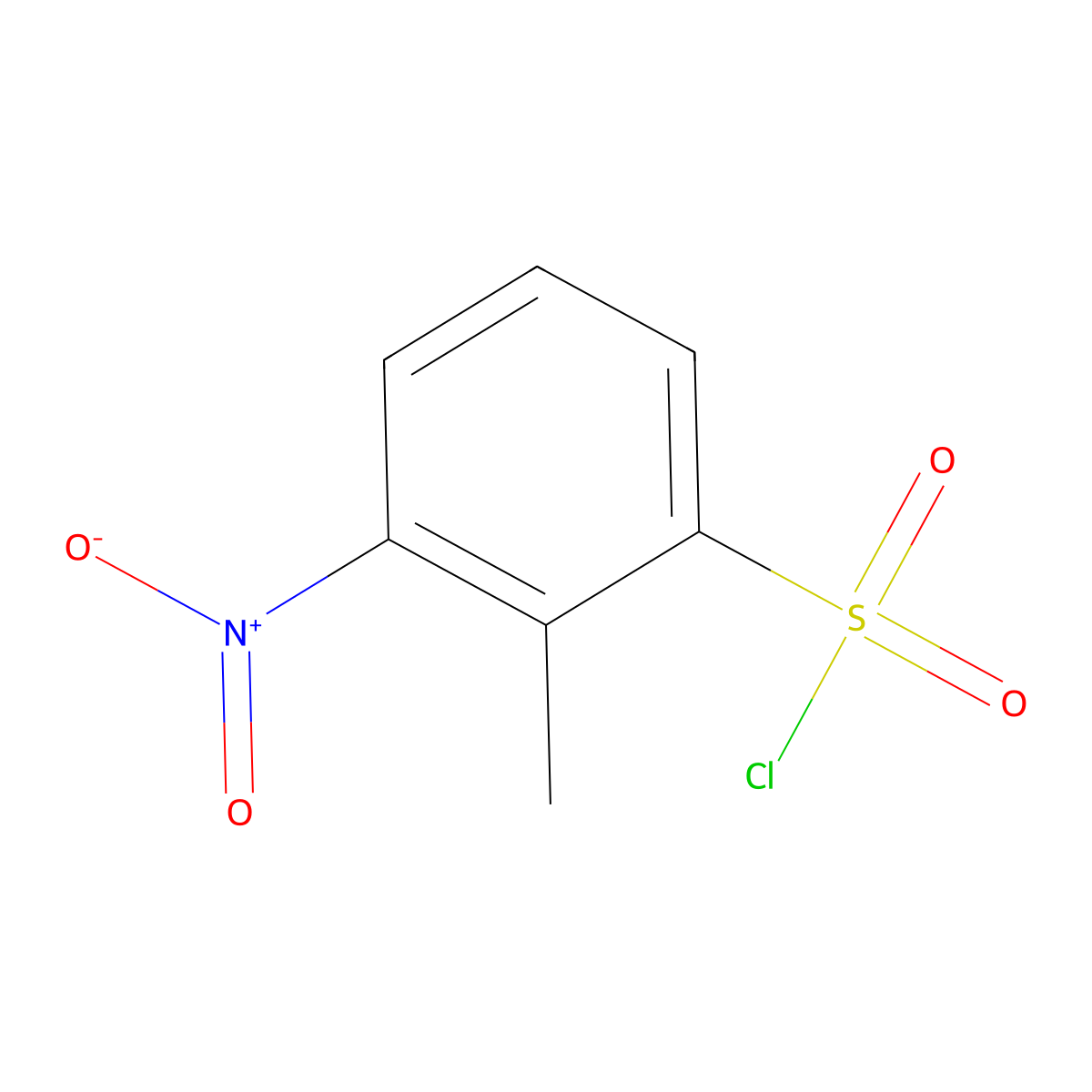 2-Methyl-3-nitrobenzene-1-sulfonyl chloride molecular structure, CAS 56682-04-3