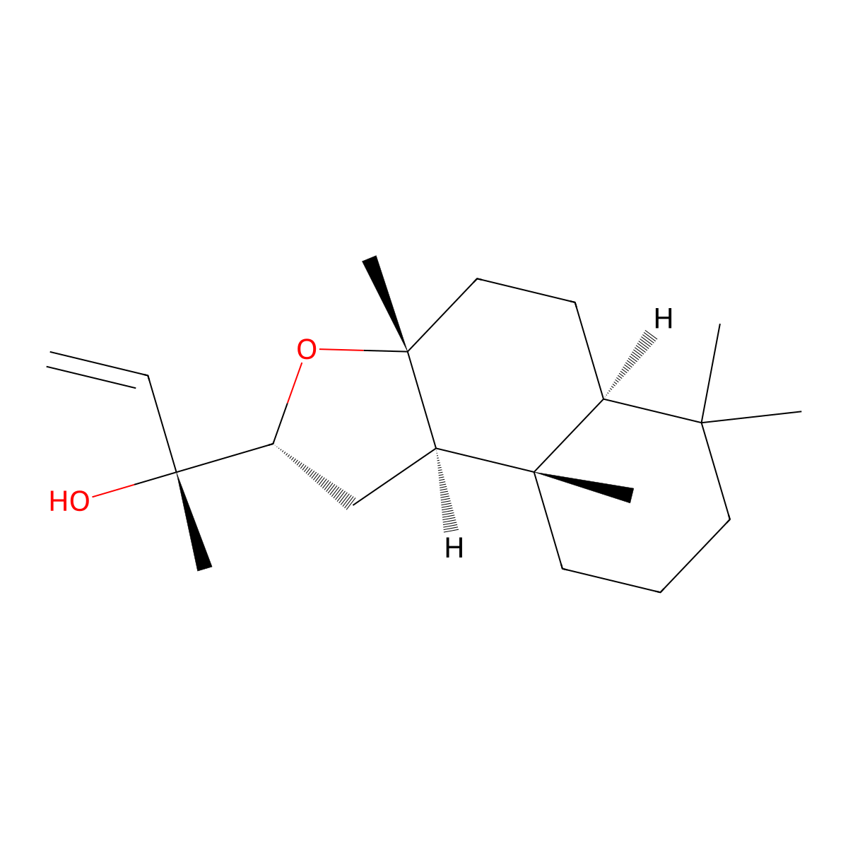 (8R,12R,13R)-8,12-Epoxylabd-14-en-13-ol molecular structure, CAS 56682-25-8