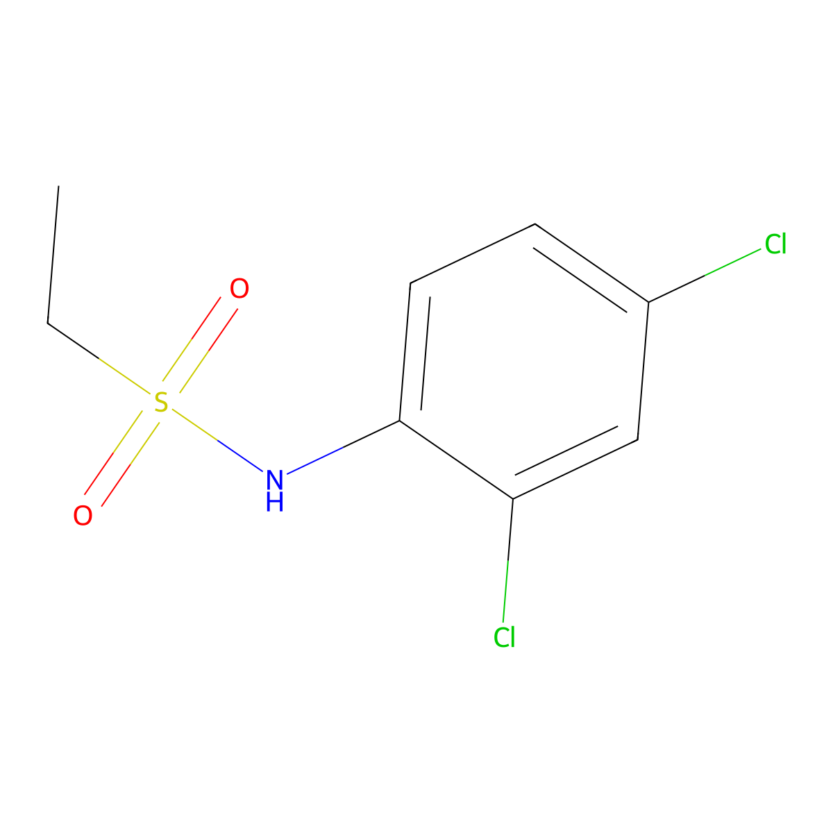 N-(2,4-dichlorophenyl)ethanesulfonamide molecular structure, CAS 56682-60-1
