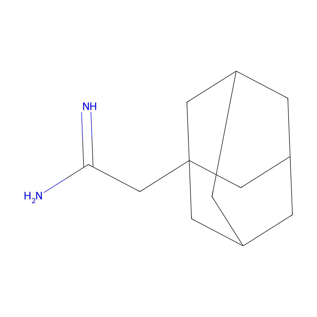 2-(Adamantan-1-yl)ethanimidamide molecular structure, CAS 56684-99-2