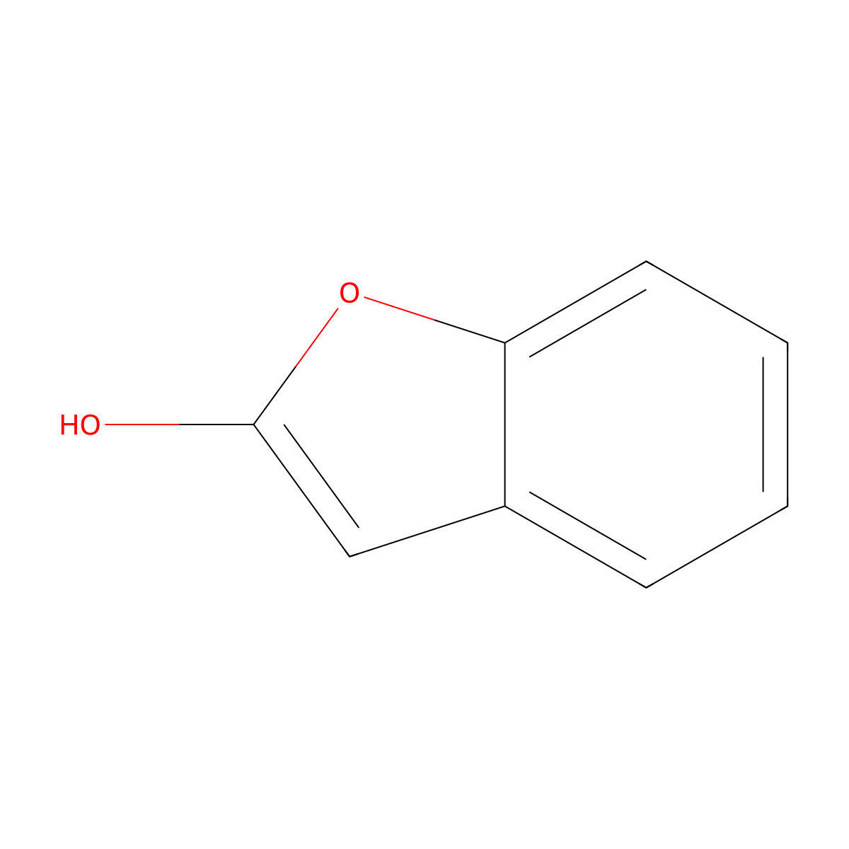 1-Benzofuran-2-ol molecular structure, CAS 56685-04-2