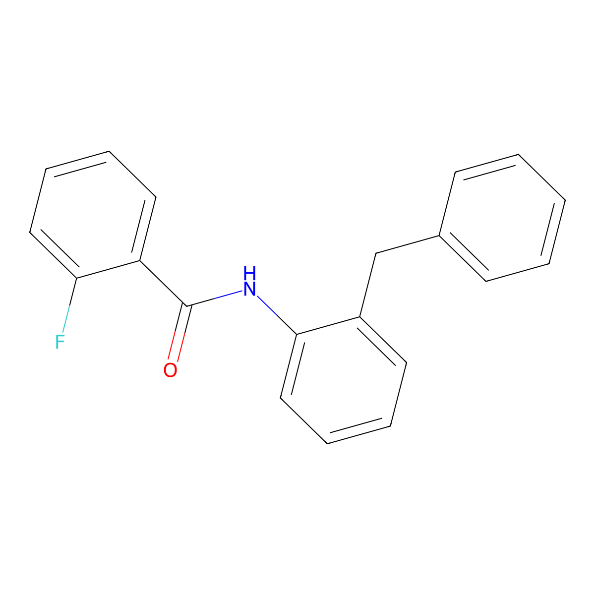 N-(2-benzylphenyl)-2-fluorobenzamide molecular structure, CAS 566883-53-2
