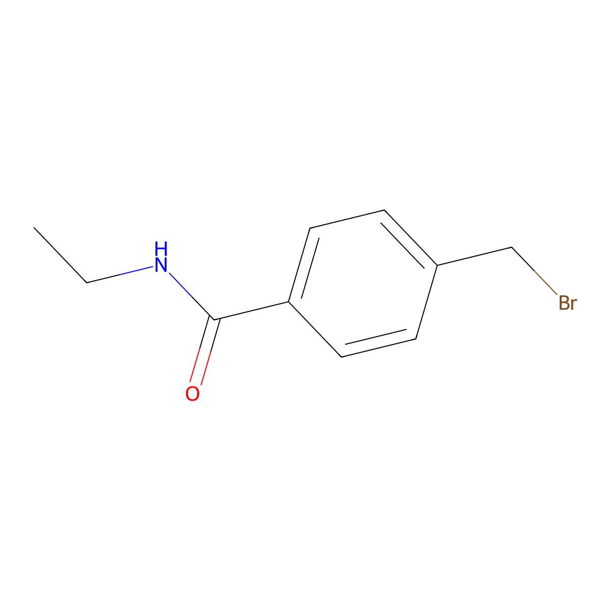 4-(bromomethyl)-N-ethylbenzamide molecular structure, CAS 566885-71-0