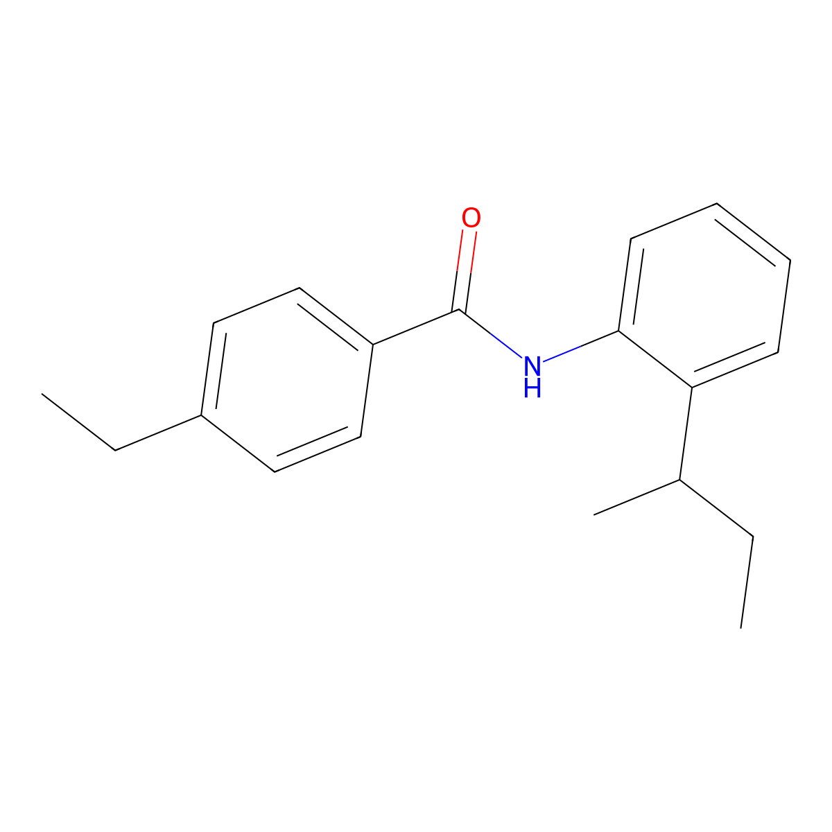 N-(2-butan-2-ylphenyl)-4-ethylbenzamide molecular structure, CAS 566887-33-0