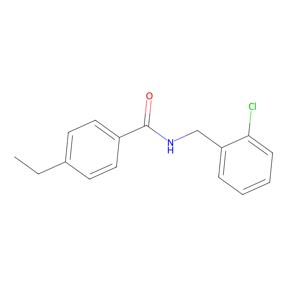 N-[(2-chlorophenyl)methyl]-4-ethylbenzamide molecular structure, CAS 566892-17-9