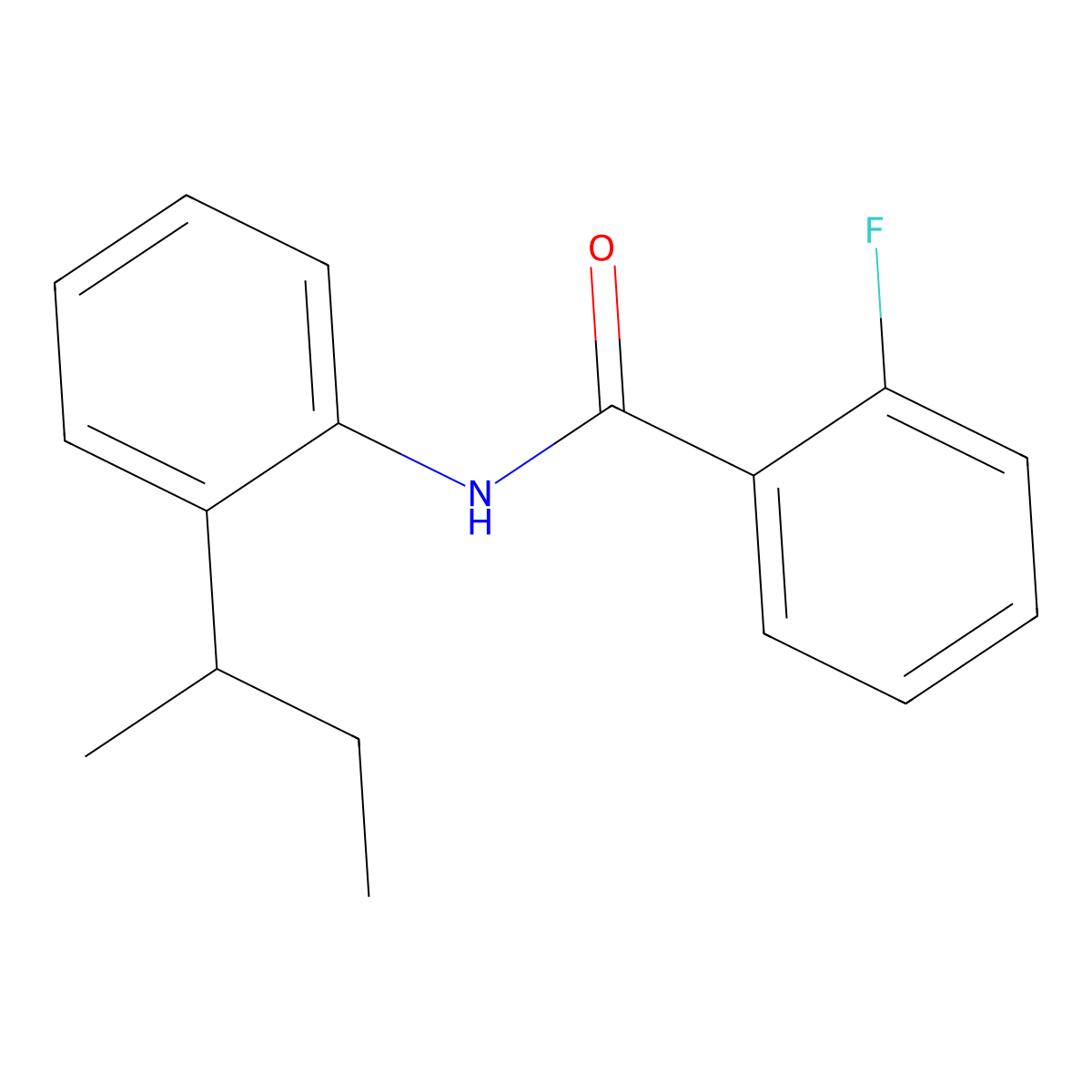 N-(2-butan-2-ylphenyl)-2-fluorobenzamide molecular structure, CAS 566893-48-9