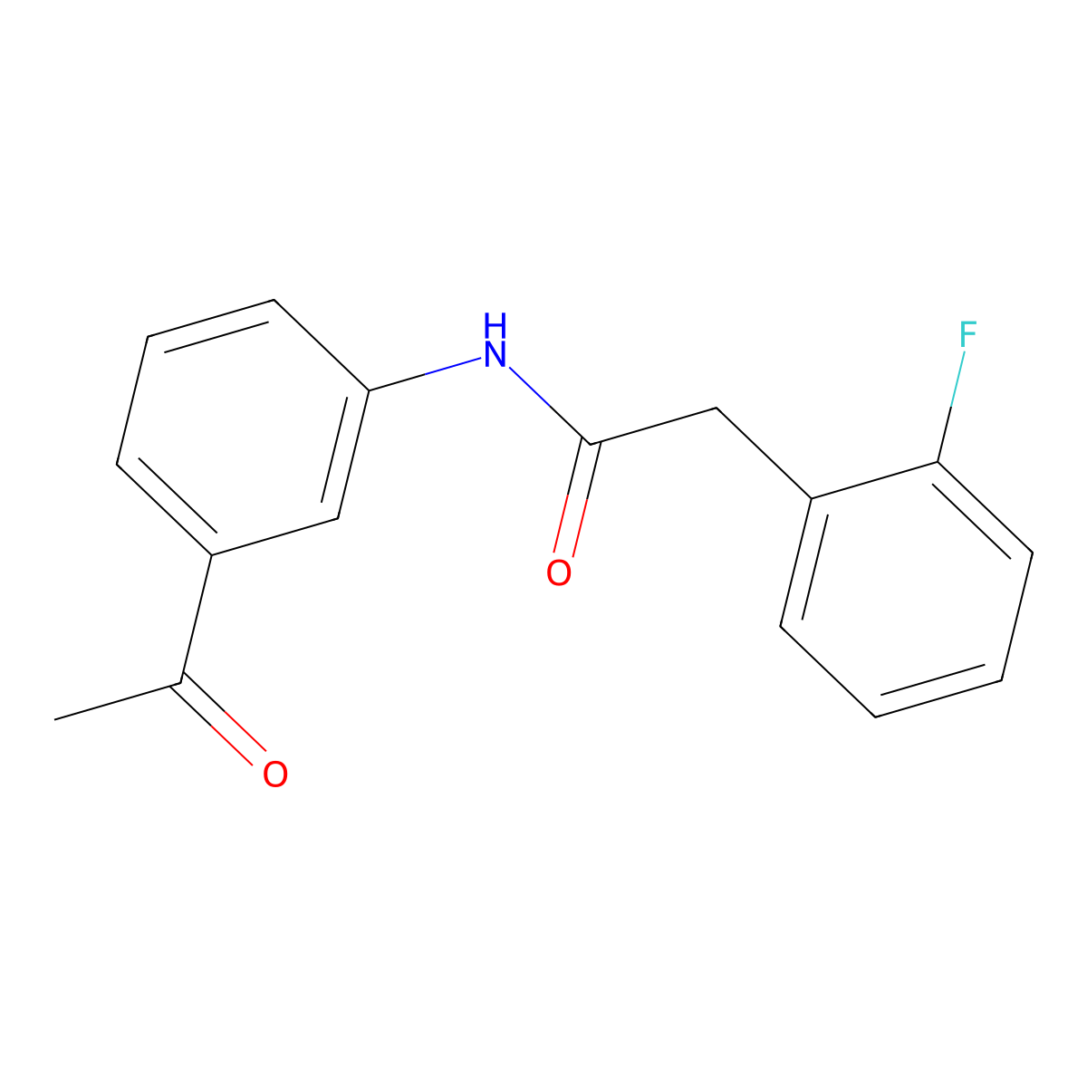 N-(3-acetylphenyl)-2-(2-fluorophenyl)acetamide molecular structure, CAS 566901-05-1