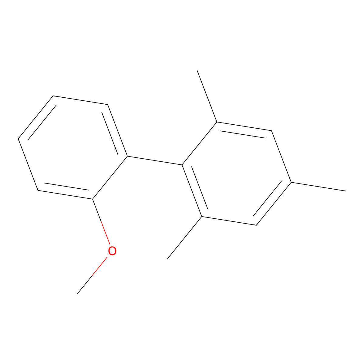 2'-Methoxy-2,4,6-trimethyl-1,1'-biphenyl molecular structure, CAS 56692-73-0
