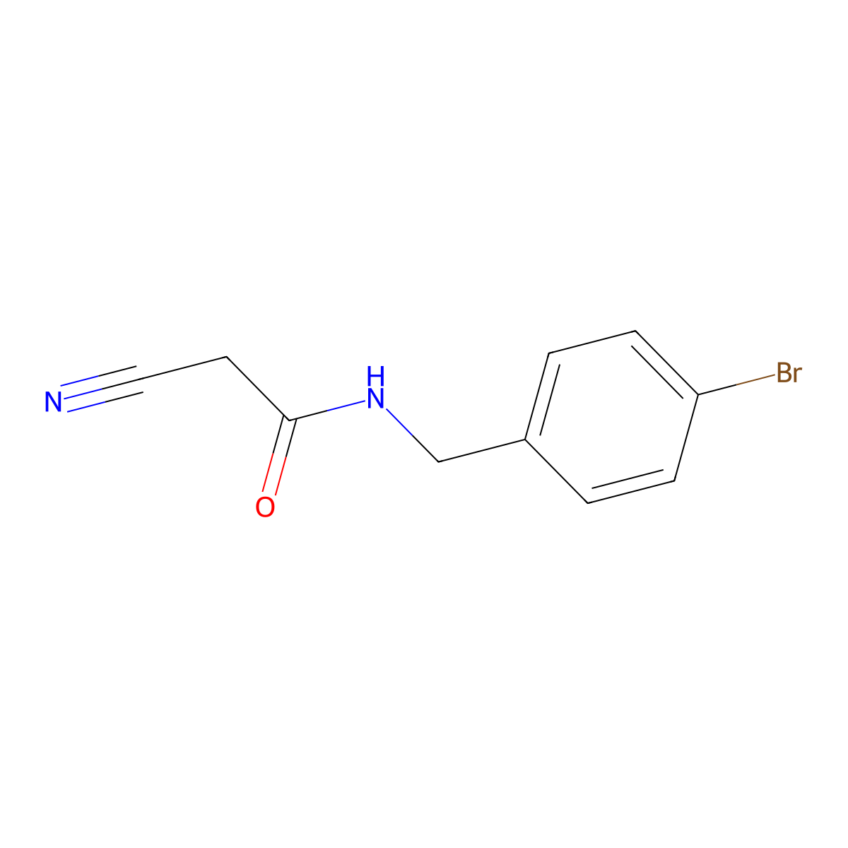 N-[(4-bromophenyl)methyl]-2-cyanoacetamide molecular structure, CAS 566926-05-4