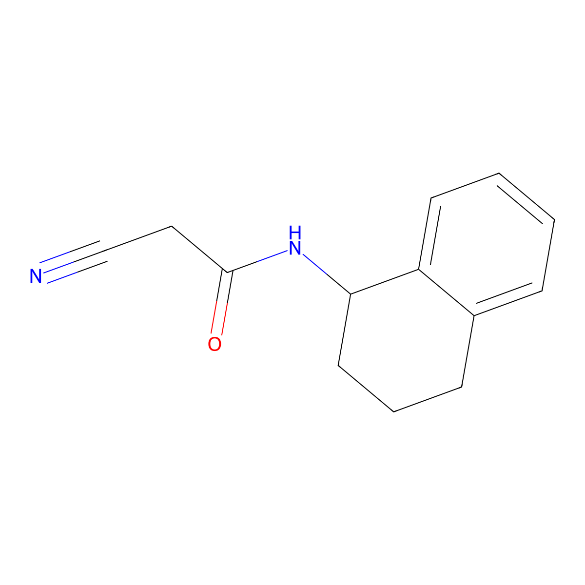 2-Cyano-n-(1,2,3,4-tetrahydronaphthalen-1-yl)acetamide molecular structure, CAS 566926-11-2