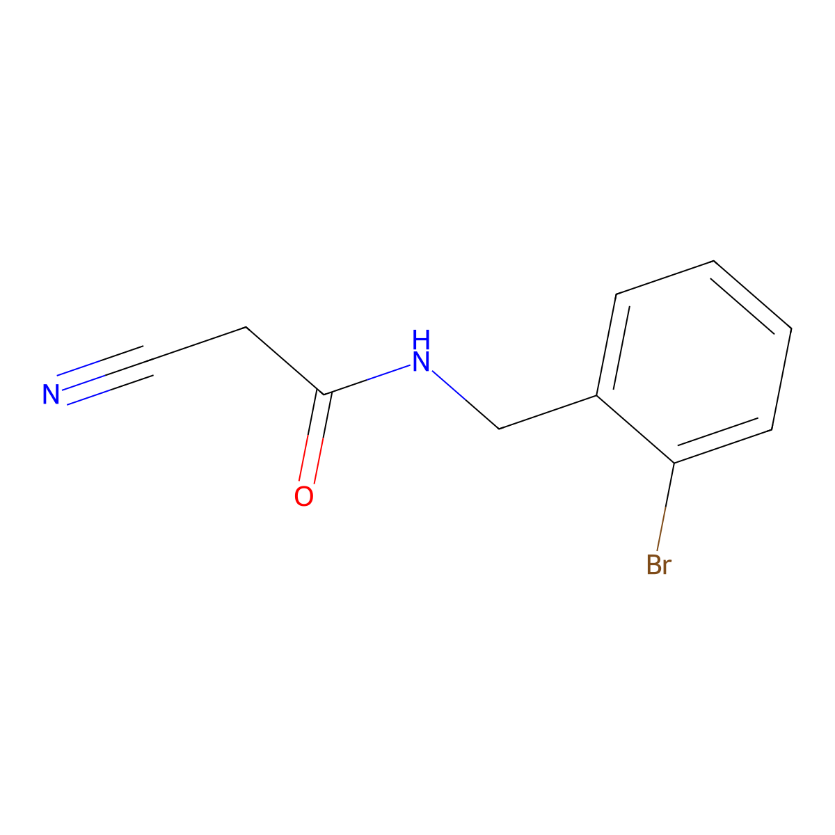 N-[(2-bromophenyl)methyl]-2-cyanoacetamide molecular structure, CAS 566926-28-1
