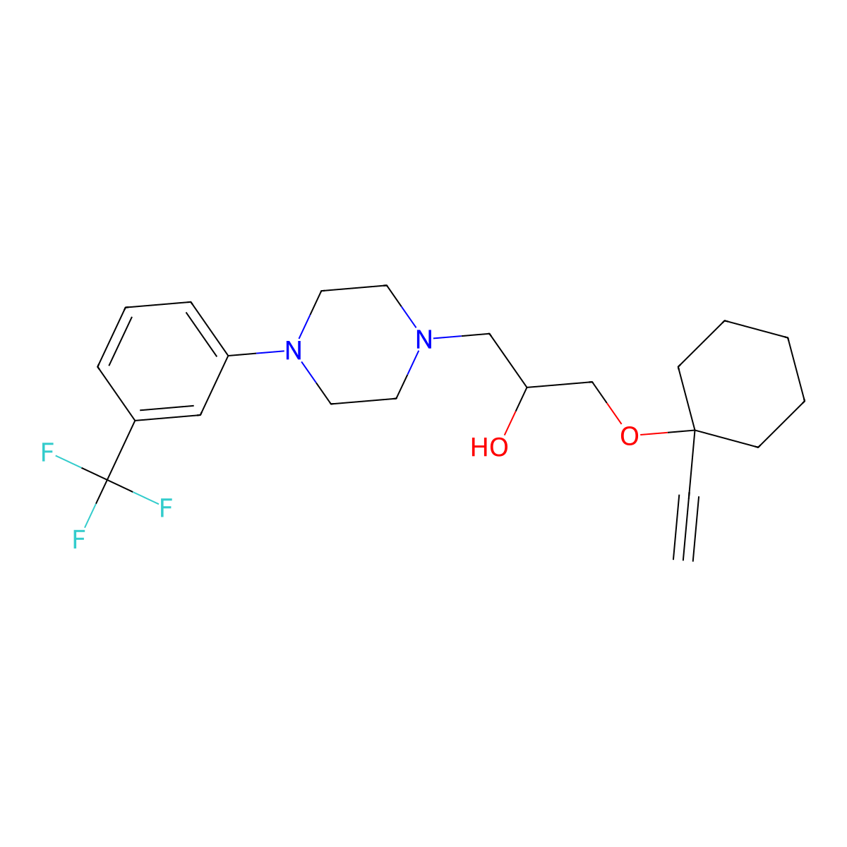 Terciprazine molecular structure, CAS 56693-15-3