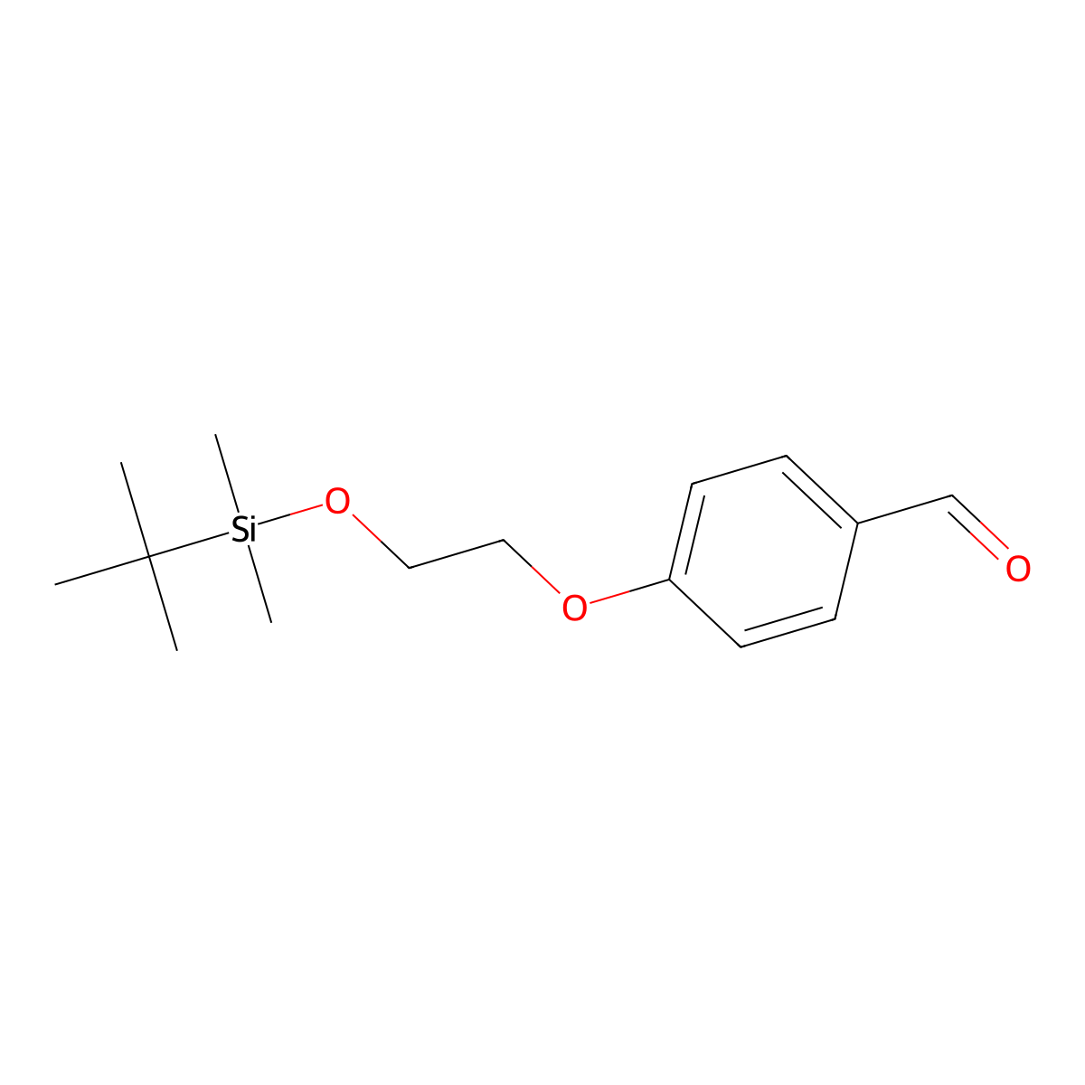 4-(2-(Tert-butyldimethylsilyloxy)ethoxy)benzaldehyde molecular structure, CAS 566949-37-9