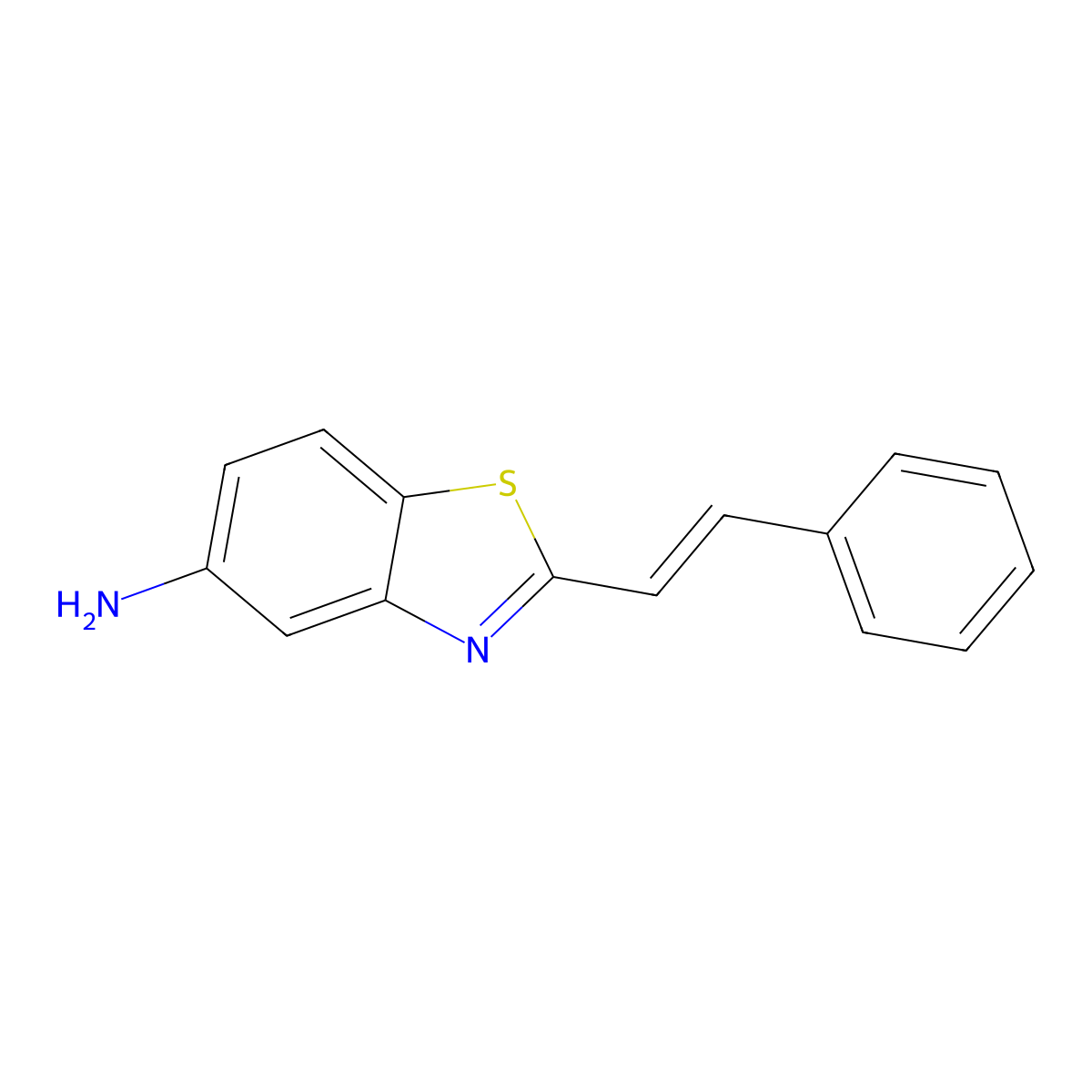 (E)-2-styrylbenzo[d]thiazol-5-amine molecular structure, CAS 56697-96-2