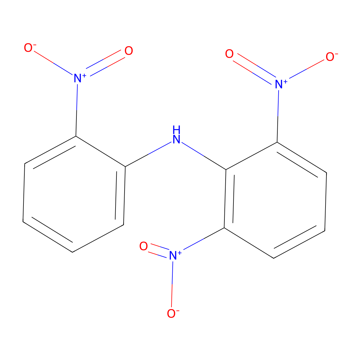2,6-Dinitro-N-(2-nitrophenyl)aniline molecular structure, CAS 56698-04-5