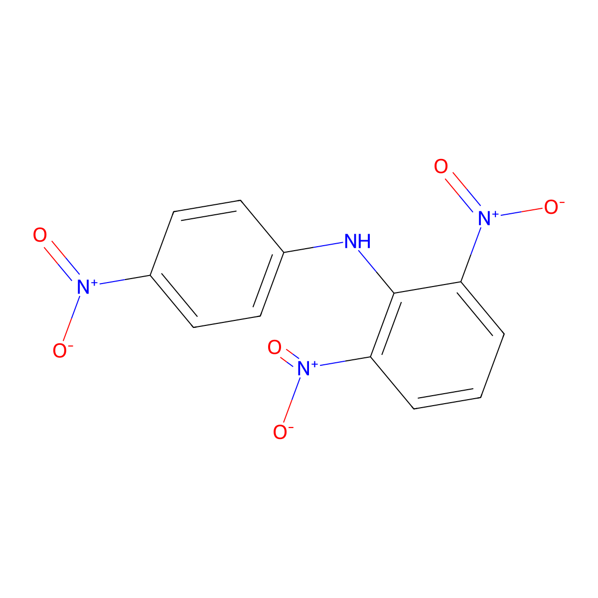 2,6-Dinitro-N-(4-nitrophenyl)aniline molecular structure, CAS 56698-05-6